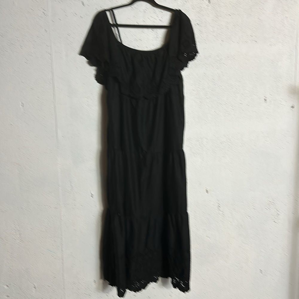 Old Navy Off the Shoulders Black Embroidery Maxi Dress, XXL - Picture 5 of 9